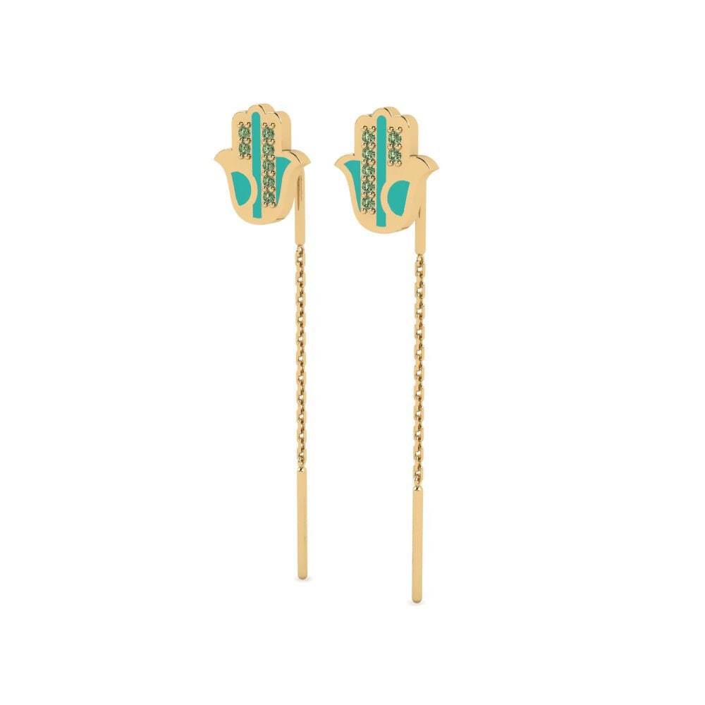 Diamante Verde Pendiente de mujer Honger