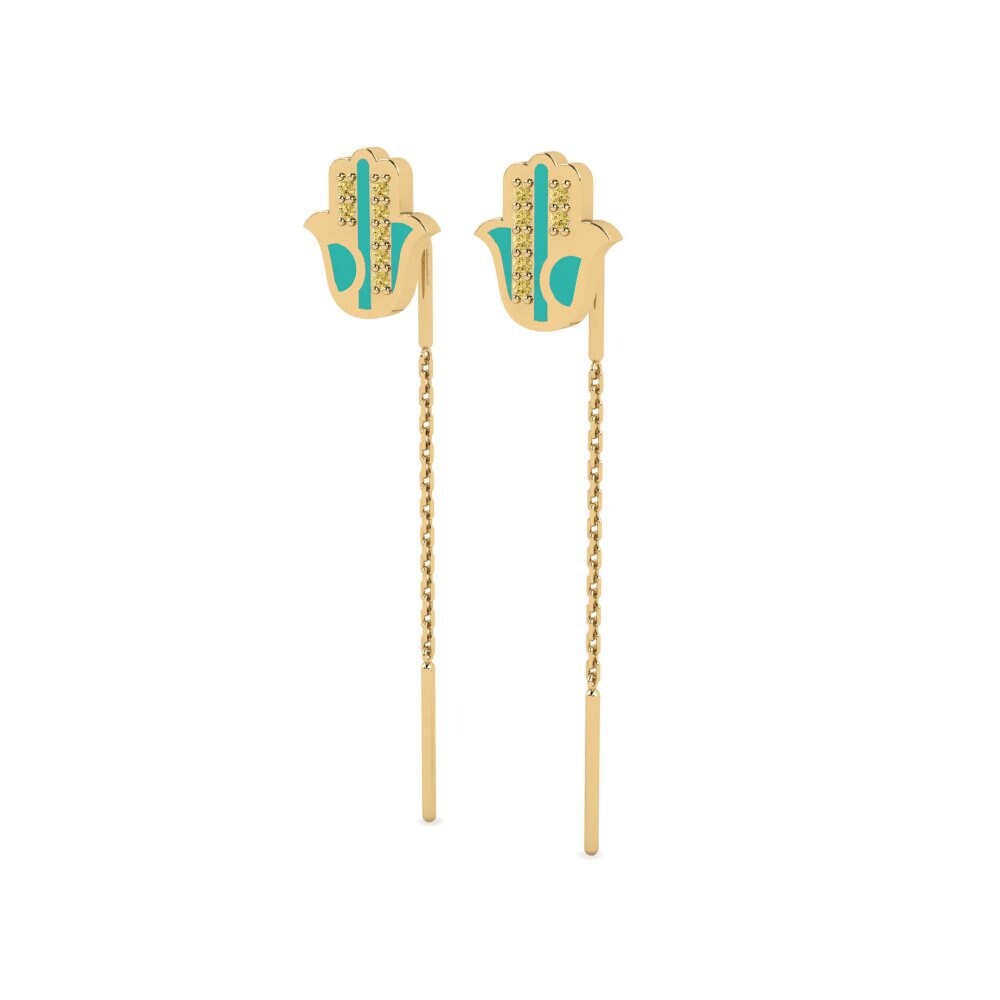 Yellow Diamond Women's Earring Honger