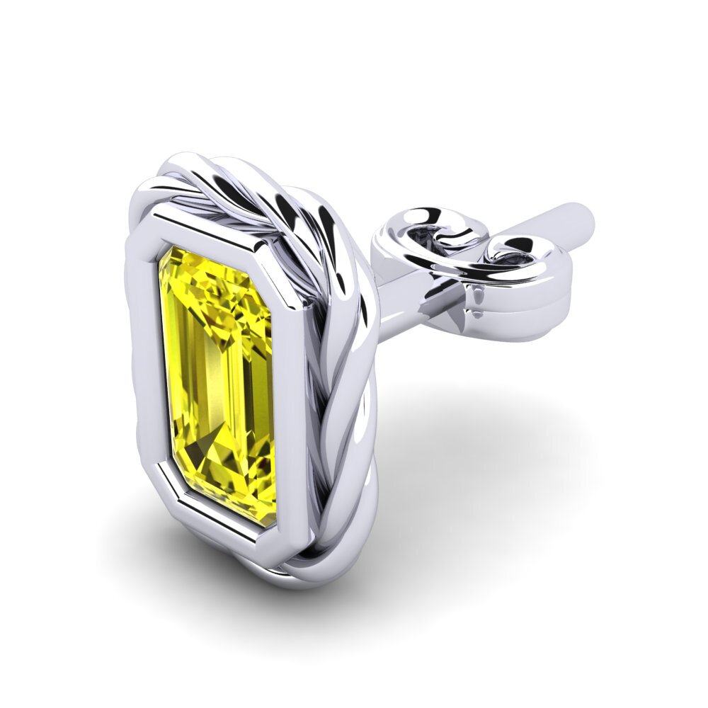 Diamante Amarillo Pendiente para hombre Hoopa