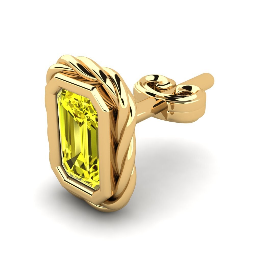 9ct Yellow Gold Yellow Diamond Men's Earring Hoopa