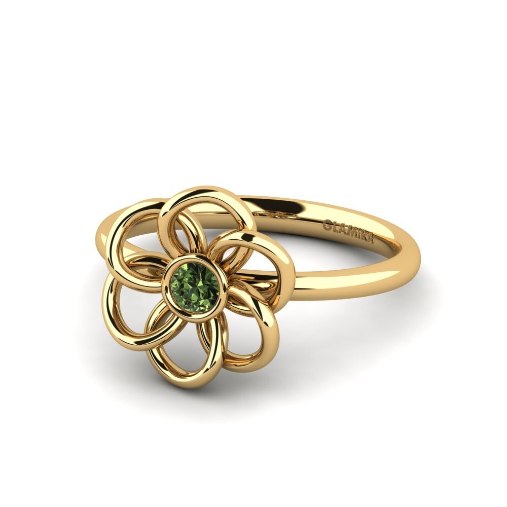 Safira Verde Anel Horones