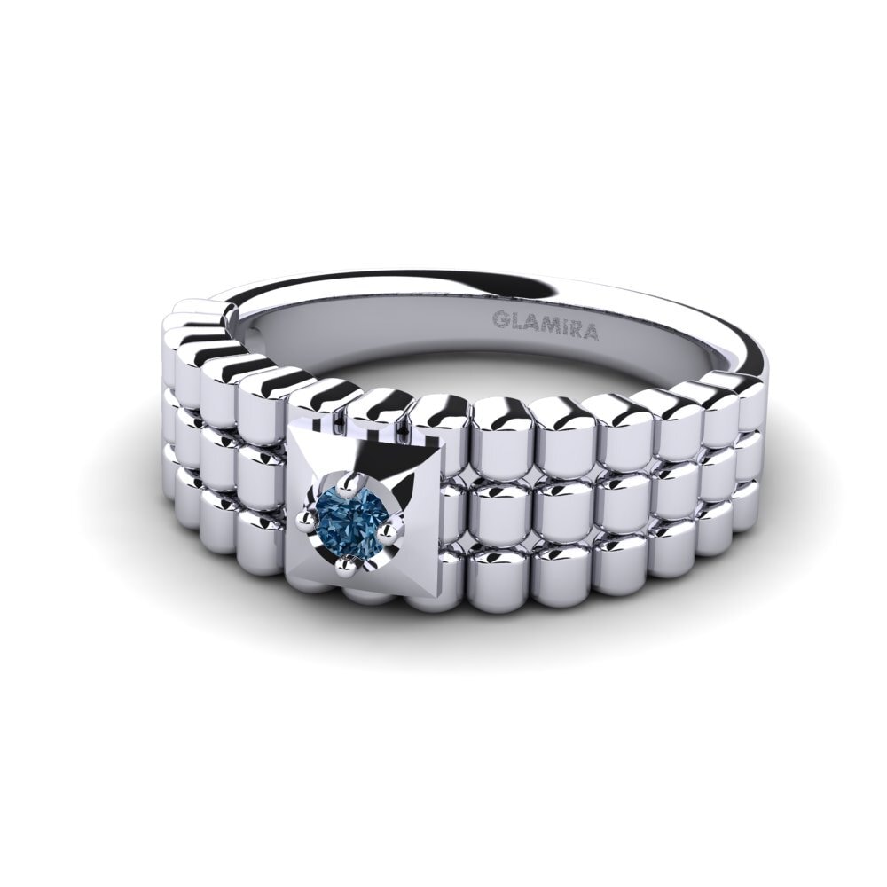 Diamant Bleu Bague pour homme Horrell