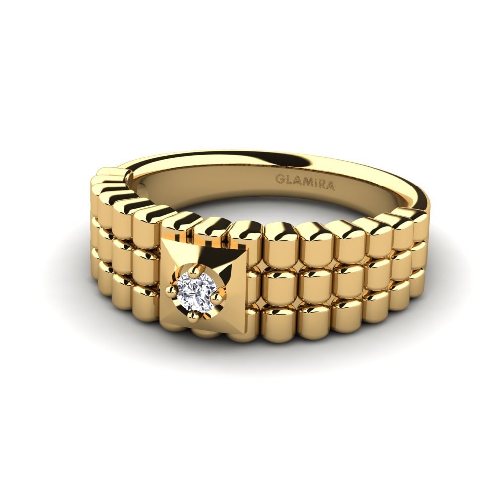 18ct Yellow Gold Diamond Men's Ring Horrell