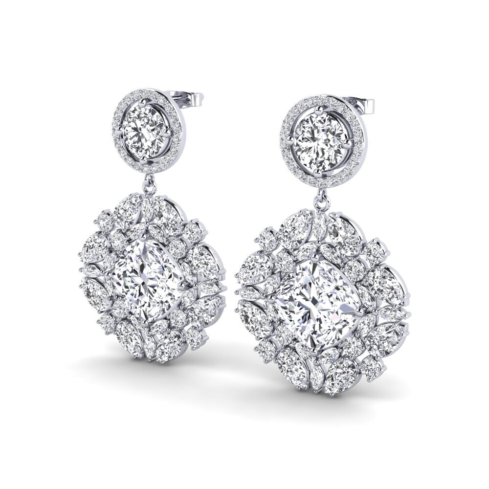 Paladio 950 Diamante Pendiente de mujer Howland