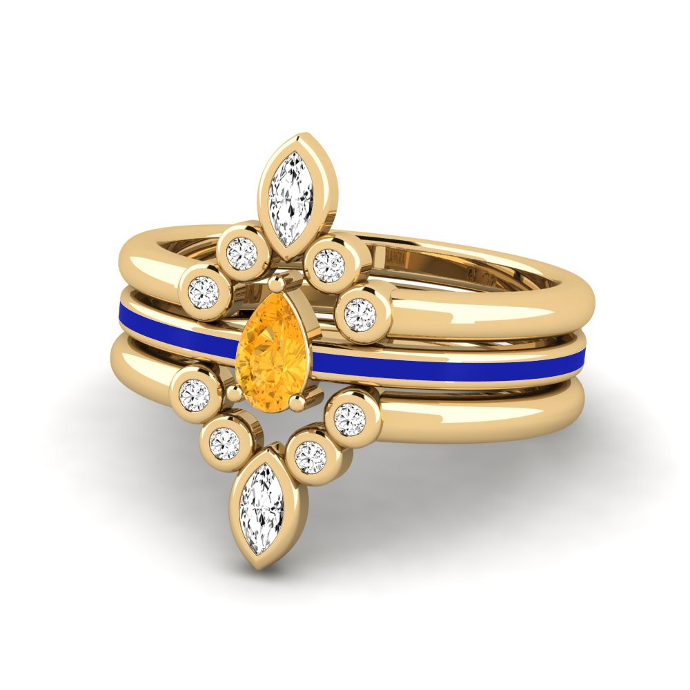 Citrin Ring Hredd SET