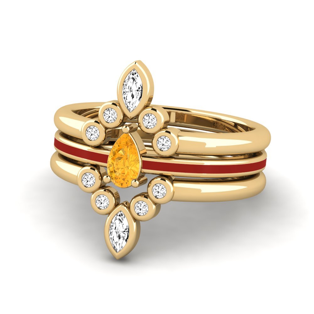 Citrin Ring Hredd SET
