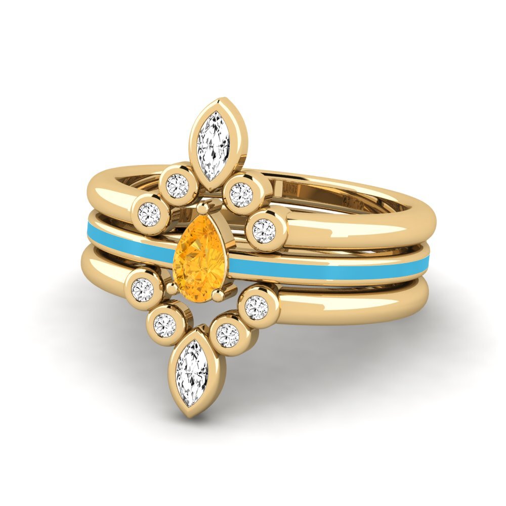 Citrin Ring Hredd SET