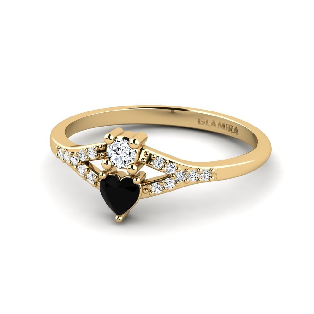 14ct Yellow Gold Black Onyx Ring Hrundl