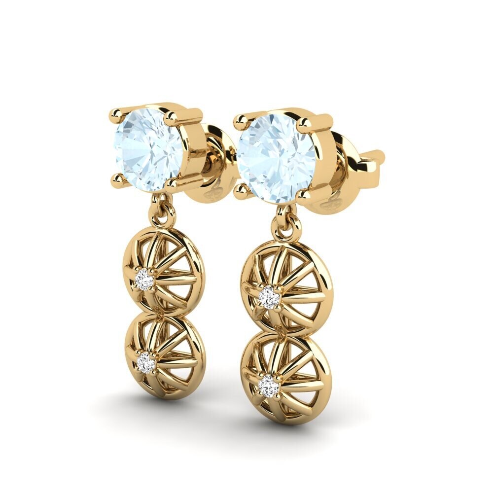 Aigue-marine Boucle d'oreille femme Hrysu