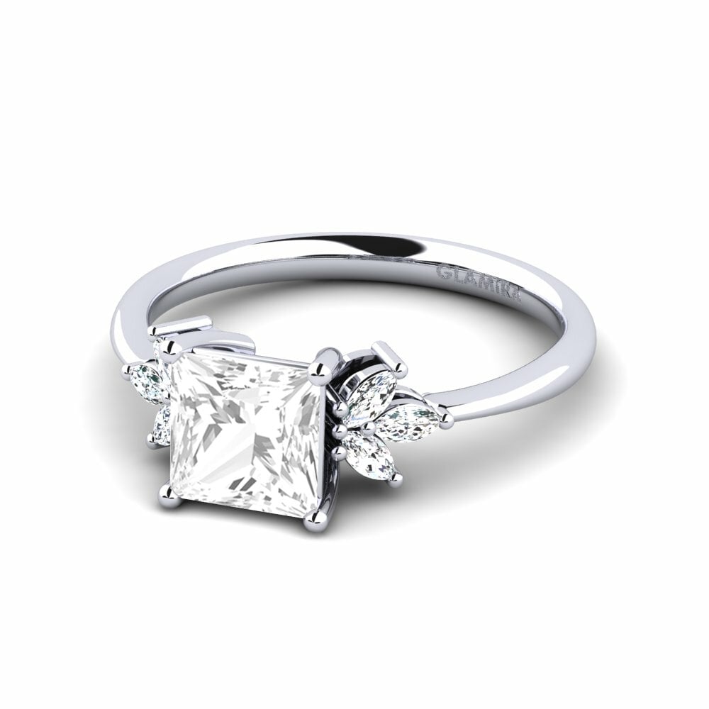 White Topaz Engagement Ring Htoni