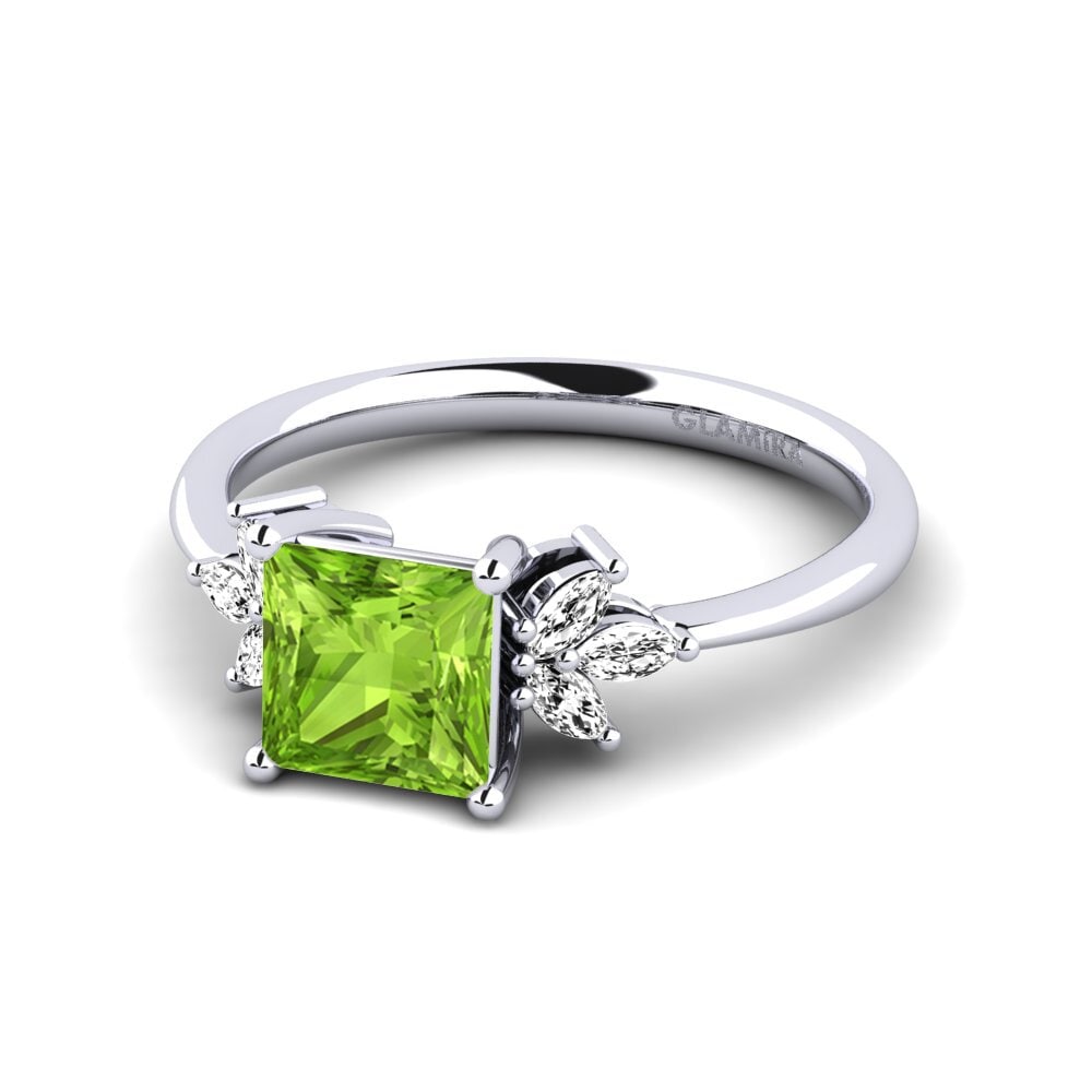 Peridoto Anillo de compromiso Htoni