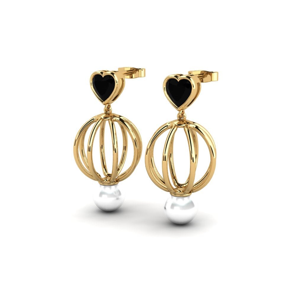 Saphir noir Boucle d'oreille femme Htos