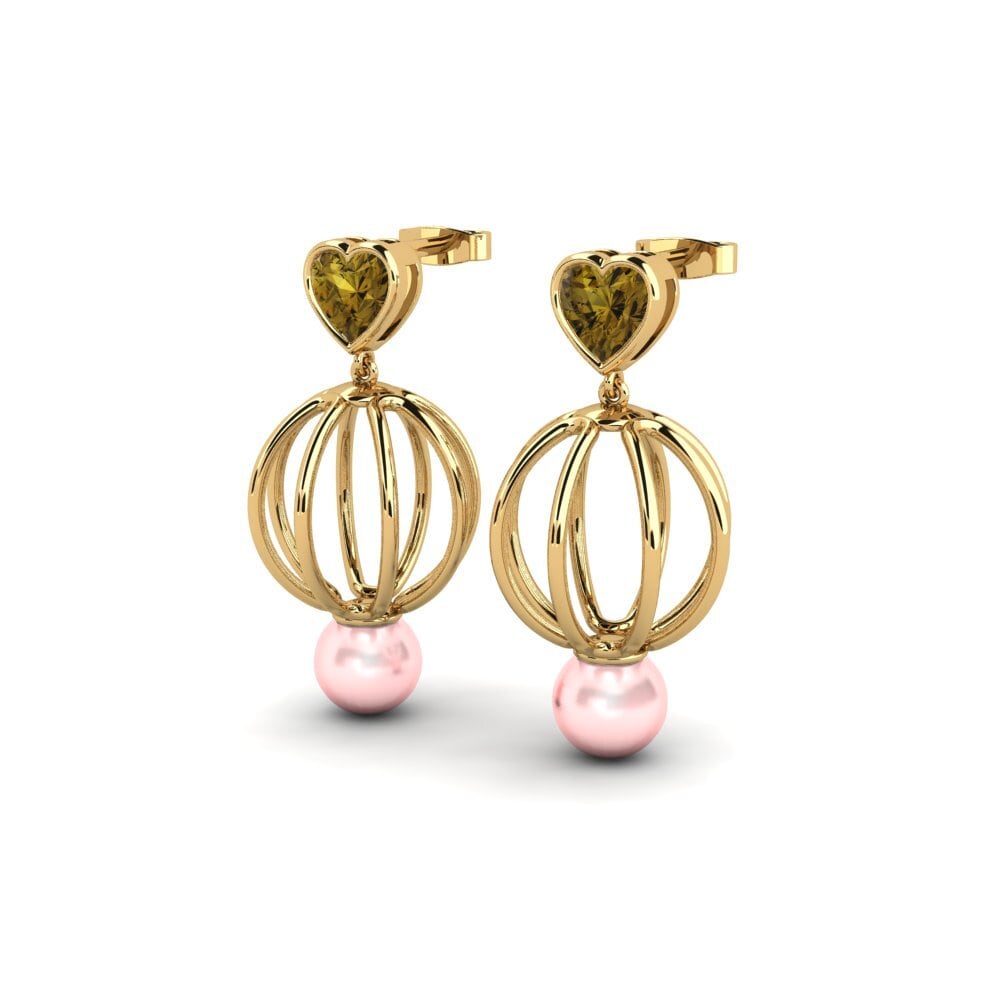 Brown Zircon Women's Earring Htos
