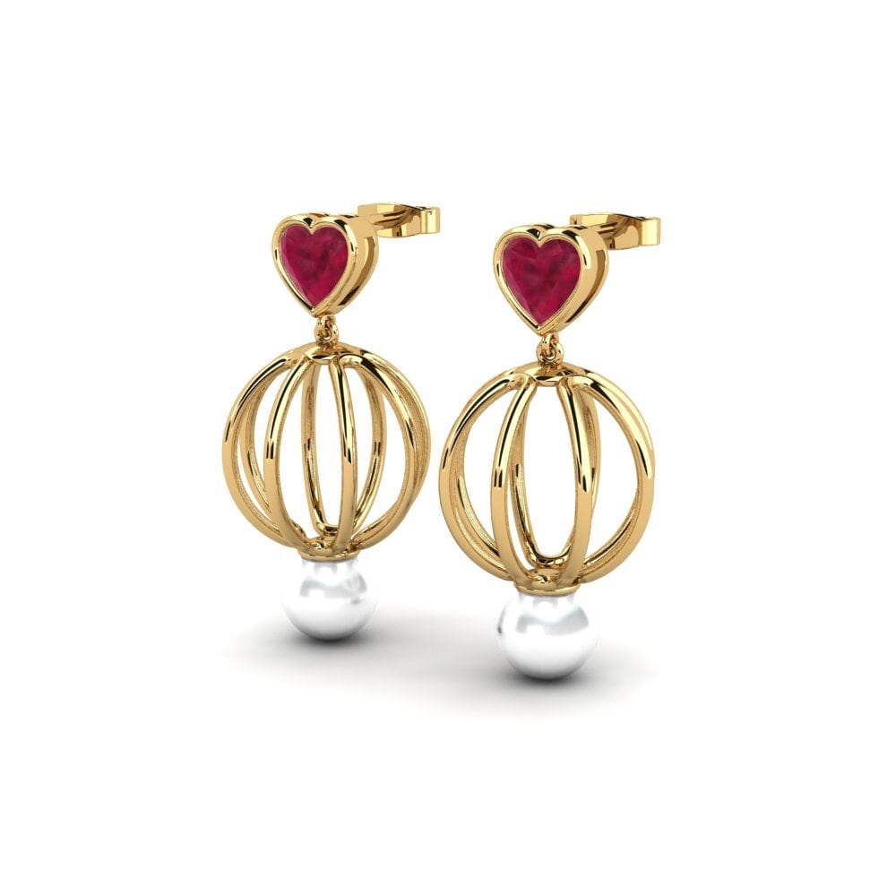 Heart Ruby Women's Earring Htos