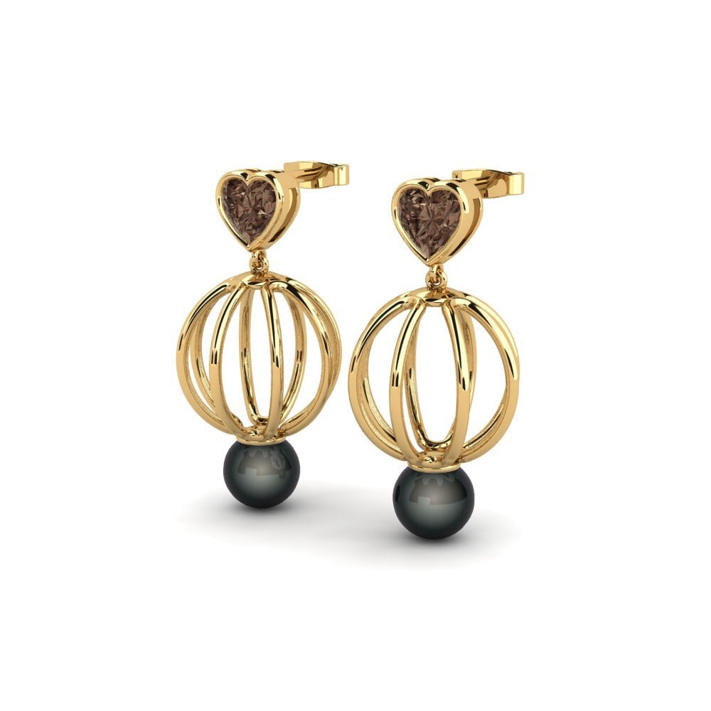 Quartz Fumé Boucle d'oreille femme Htos