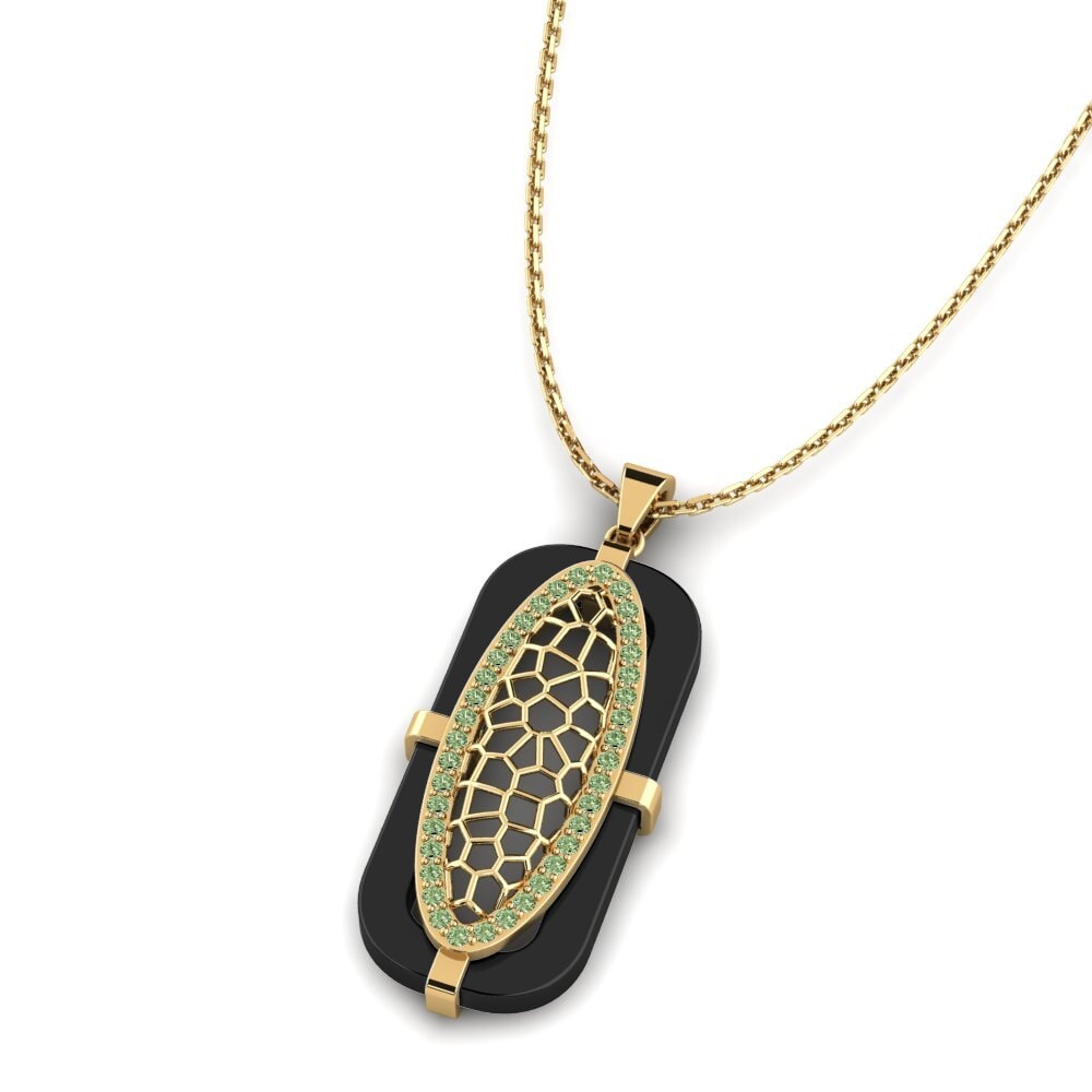 Diamante Verde Colgante de Mujer Huddle