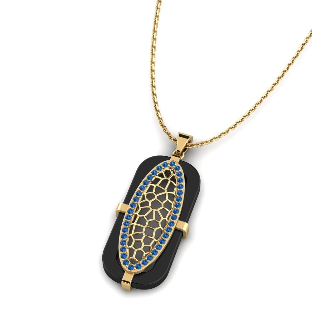 Circonita Azul Oscuro Colgante de Mujer Huddle