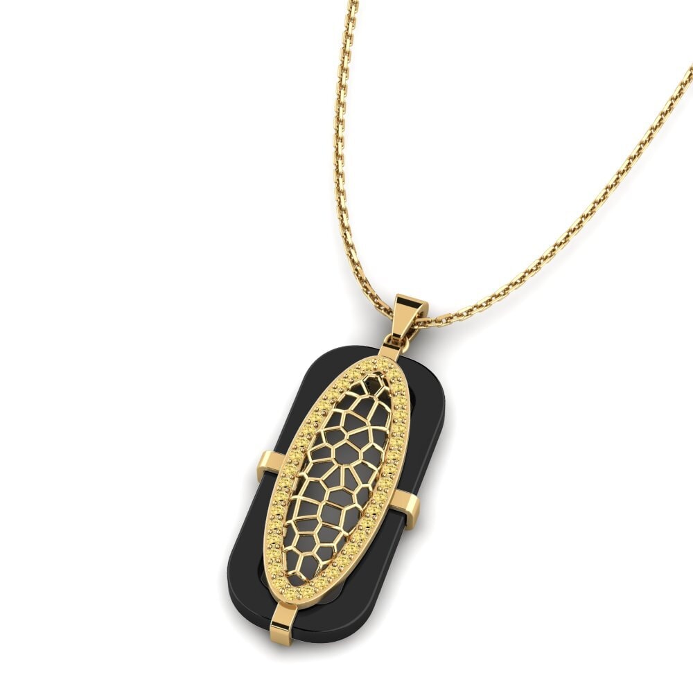 Diamante Amarillo Colgante de Mujer Huddle