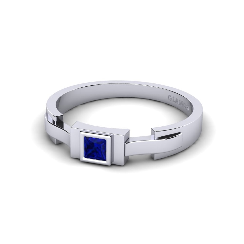 Princess Sapphire Engagement Ring Huesin