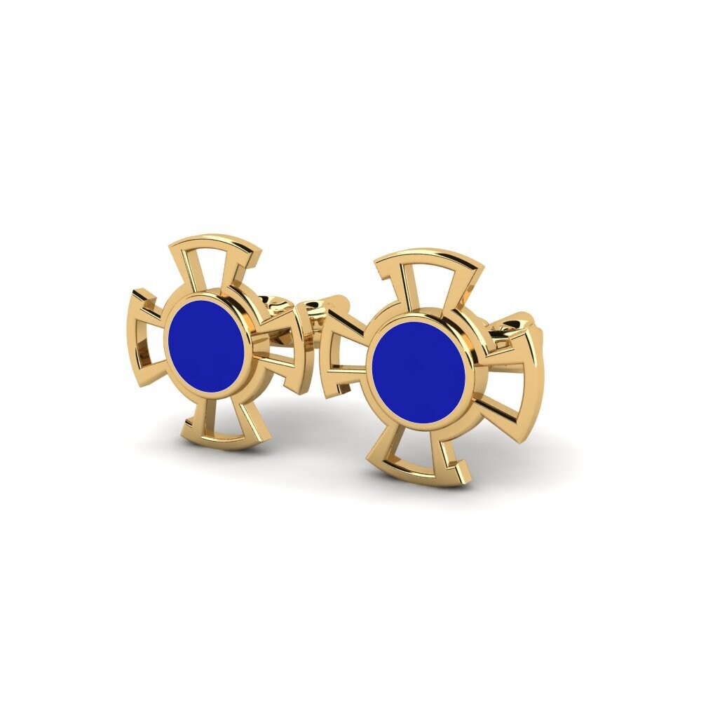 9k Oro Amarillo Pendientes Hufuf