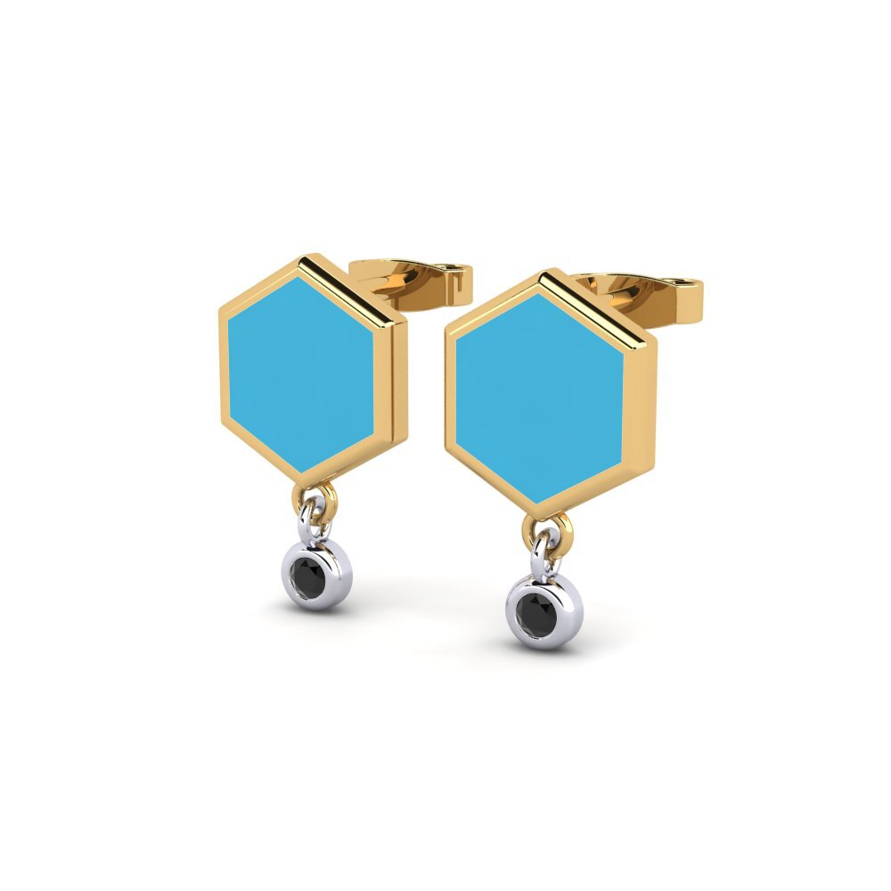 14ct Yellow & White Gold Women's Earring Hugel