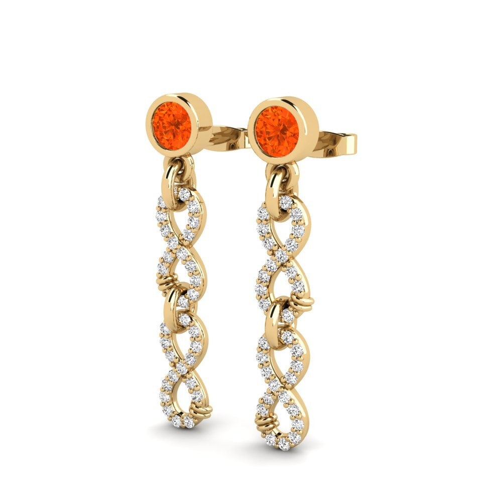 Fire-Opal Women's Earring Huipu - B