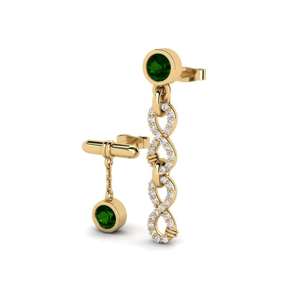 Green Tourmaline Women's Earring Huipu Set
