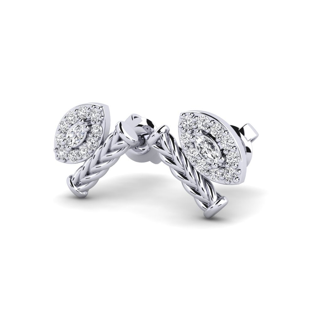 14ct White Gold Women's Earring Hunaja