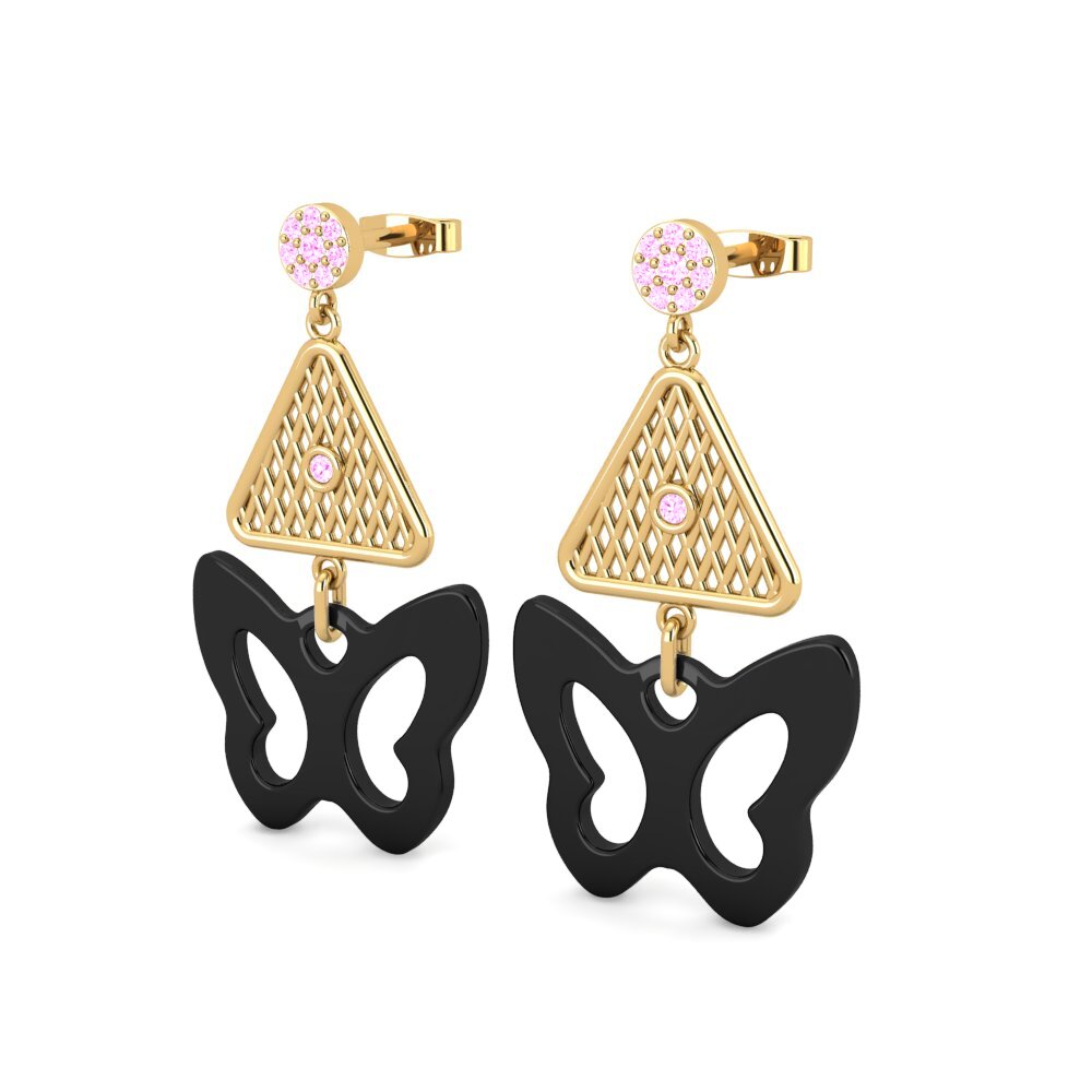 Safira Rosa Brincos Feminino Hycra