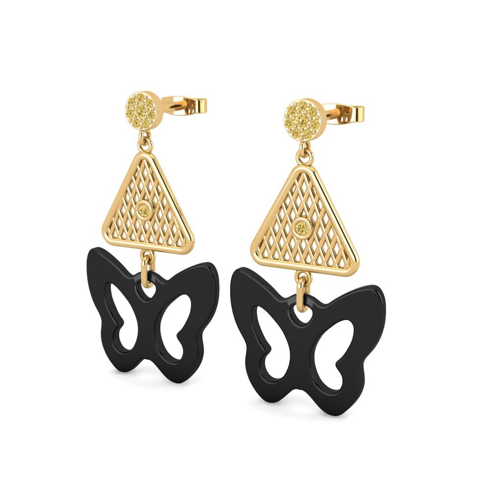 Yellow Diamond Women's Earring Hycra
