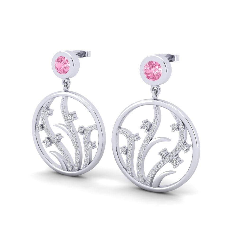 Safira Rosa Brincos Feminino Hygeia