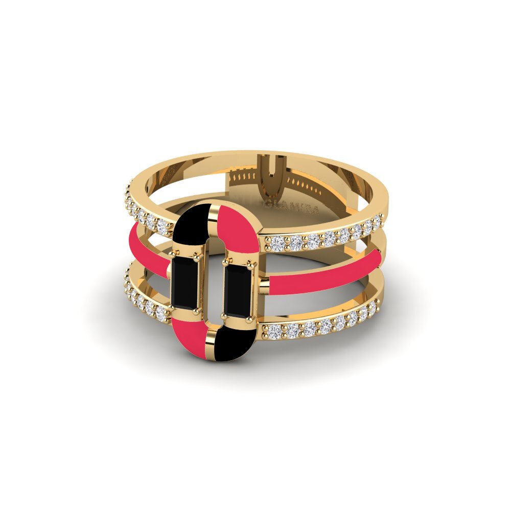 Schwarzer Diamant Ring Icarias
