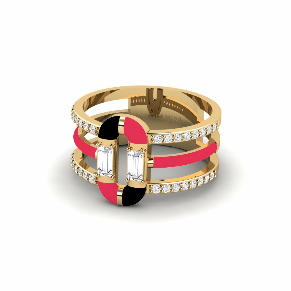 Bagues de fiançailles Diamant De Synthèse 2 pierres