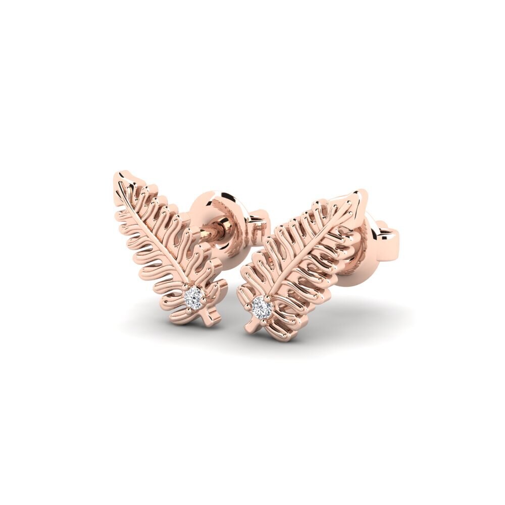 14k Rose Gold Women's Earring Ideological