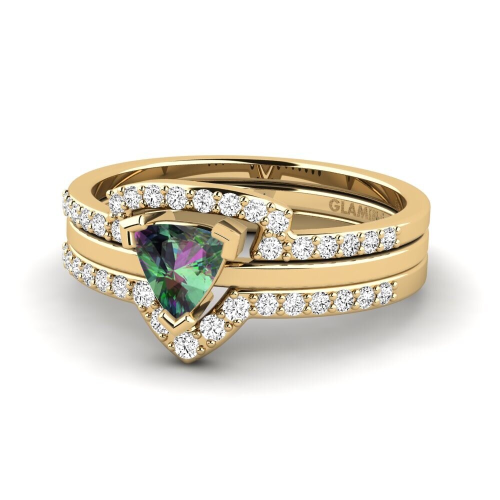 Topacio Místico Anillo Idiom SET