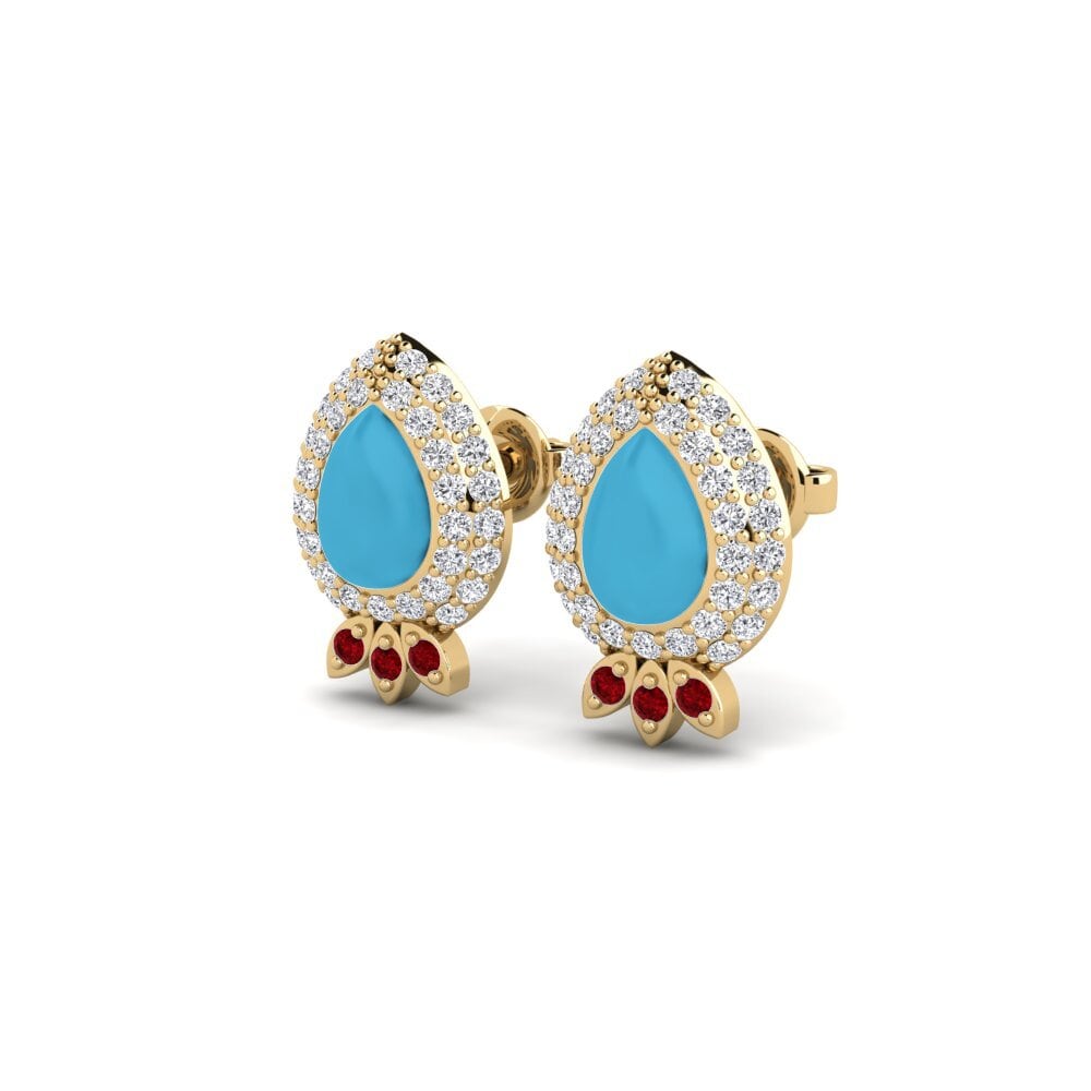 Đá Zirconia Đỏ Bông tai nữ Igitangaza