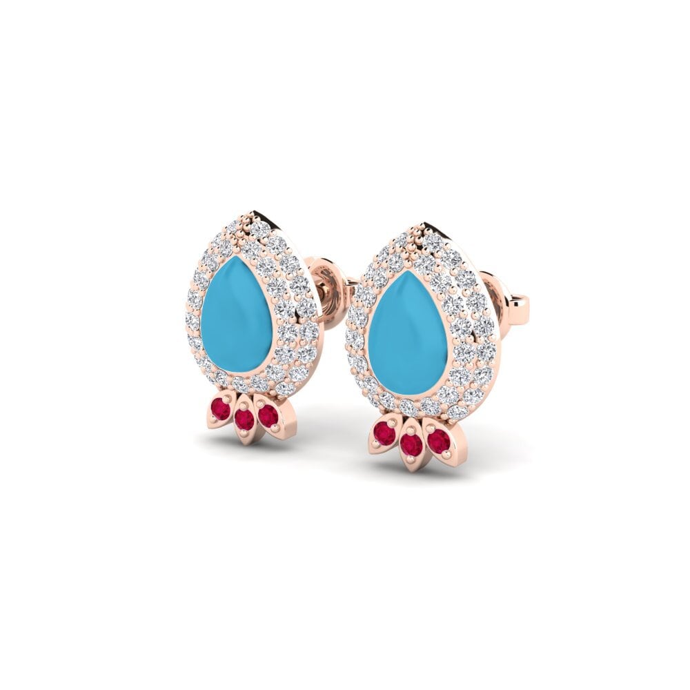 14k Rose Gold Women's Earring Igitangaza