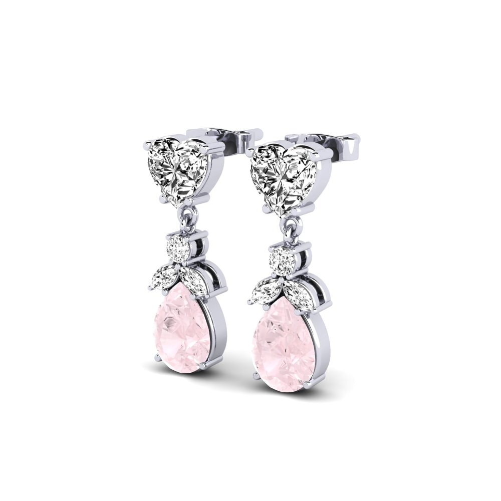 Pear Rose Quartz Women's Earring Igon