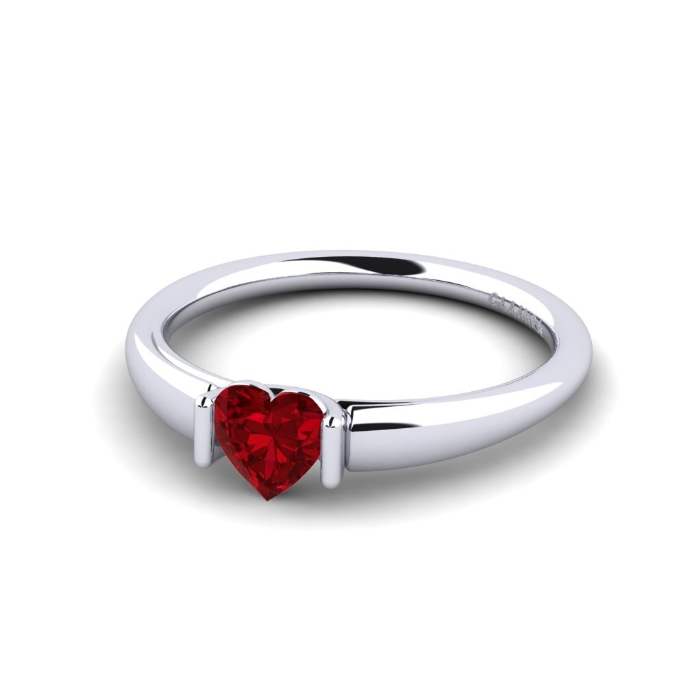 Red Zirconia Engagement Ring Ihfaki