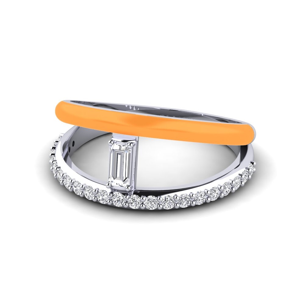 Weiß-Silber Ring Ikaria