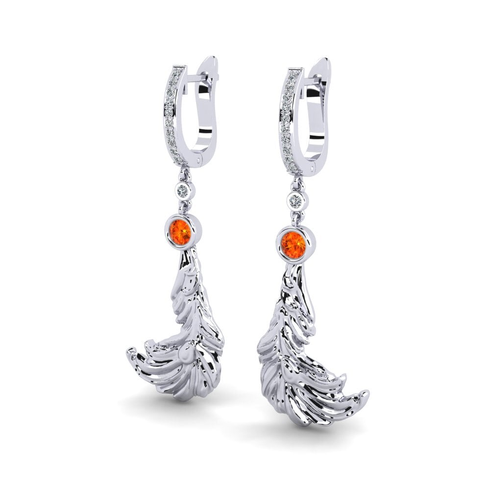 Orangefarbener Saphir Damen ohrring Ila