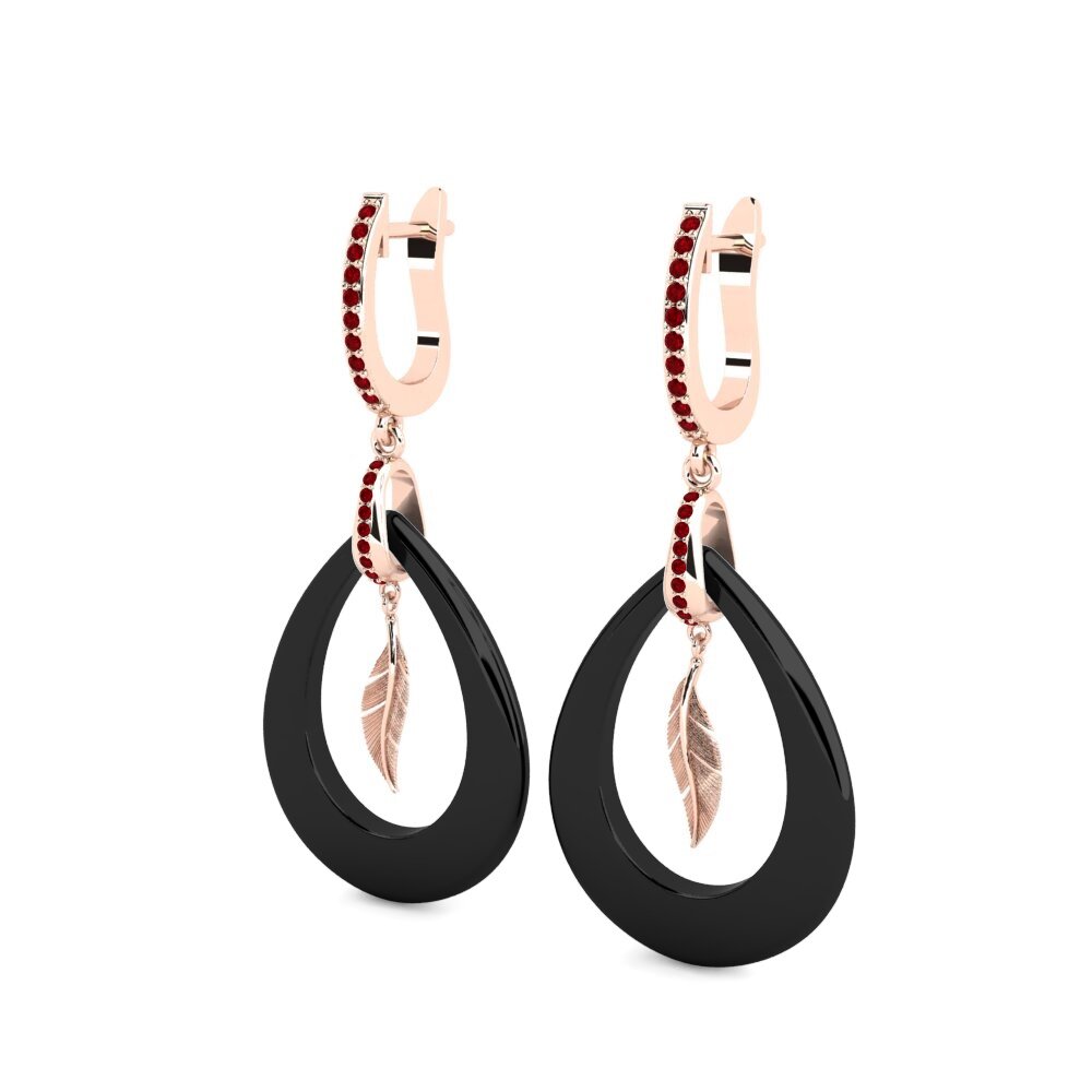 Zircônia Vermelha Brincos Feminino Ilira