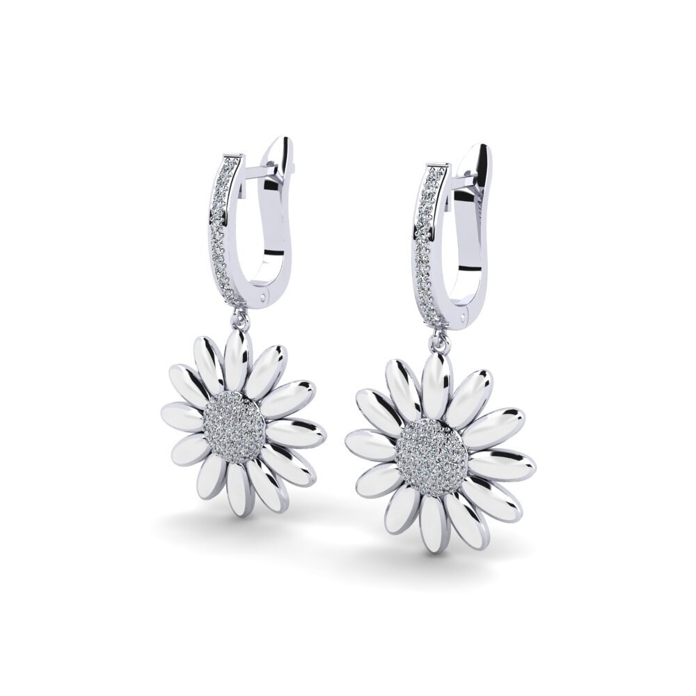 14k Oro Blanco Pendiente de mujer Ilyad
