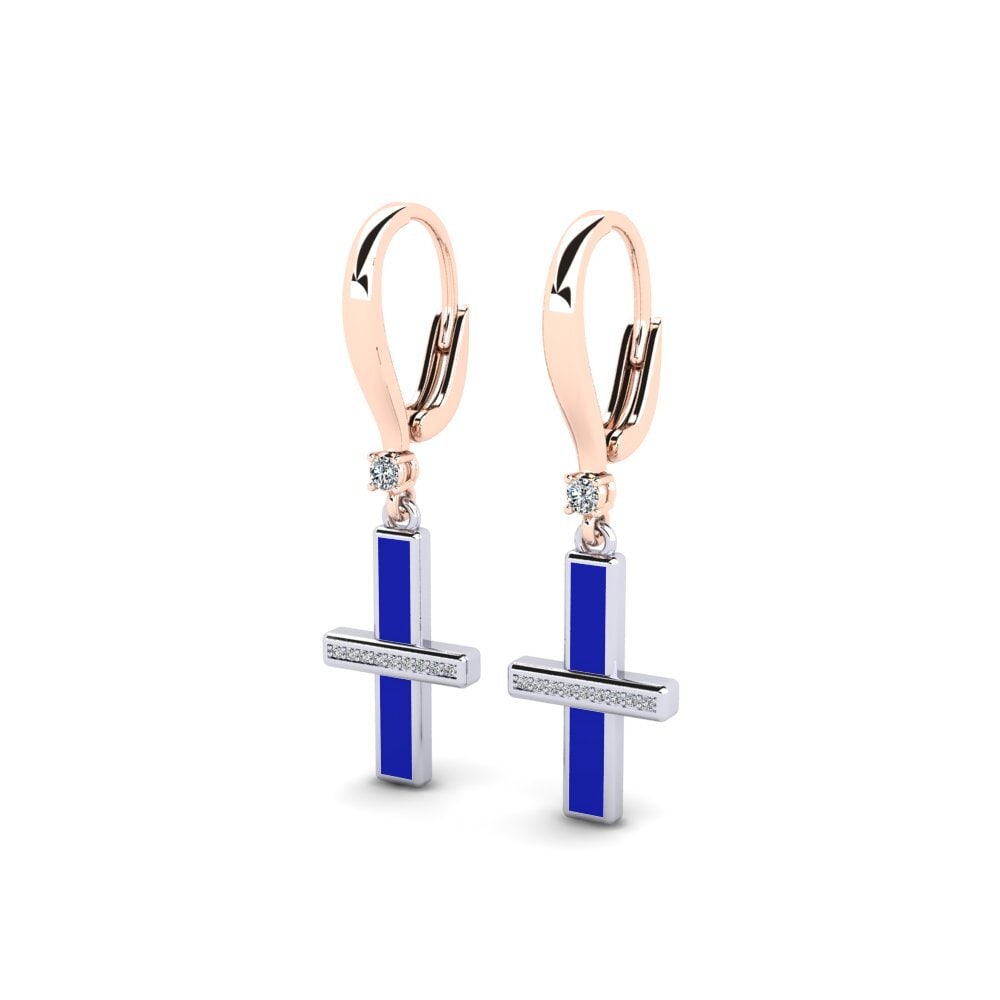14k 로즈 & 화이트 골드 여성 귀걸이 Imaret