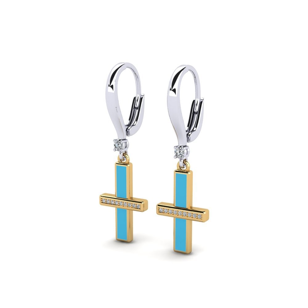 750 Weiß & Gelbgold Damen ohrring Imaret