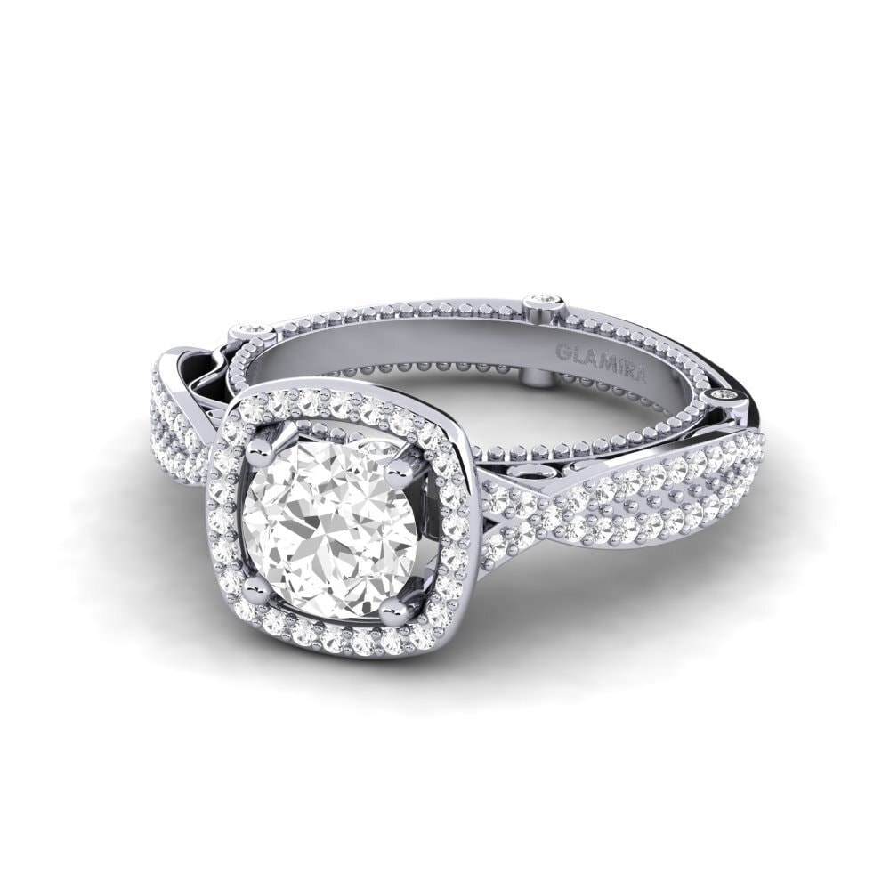Zafiro blanco Anillo de compromiso Imberre