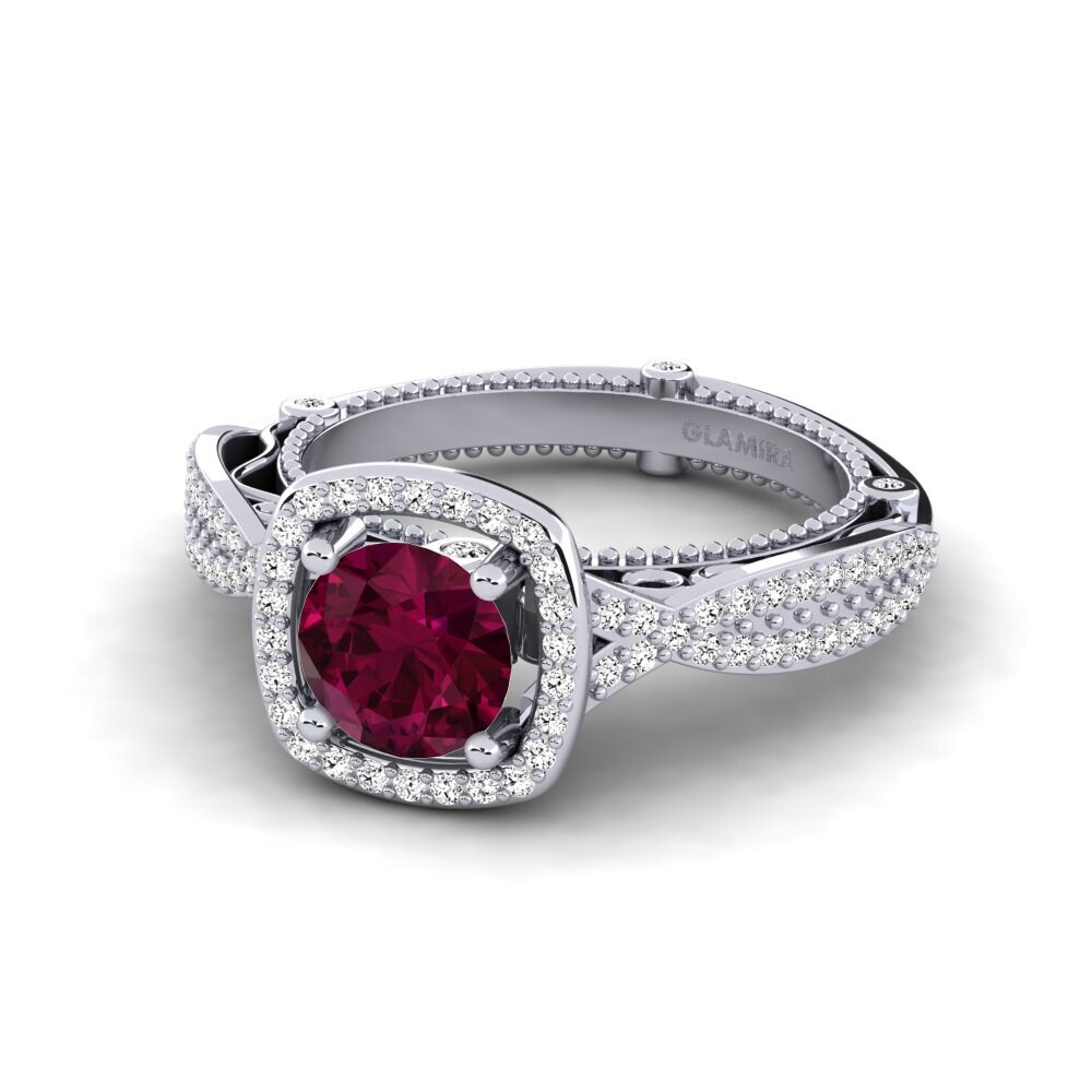 Granate Rhodolite Anillo de compromiso Imberre