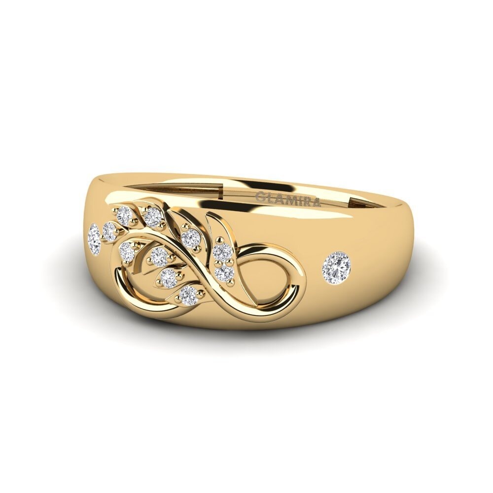 14k Oro Amarillo Anillo Imfihlelo