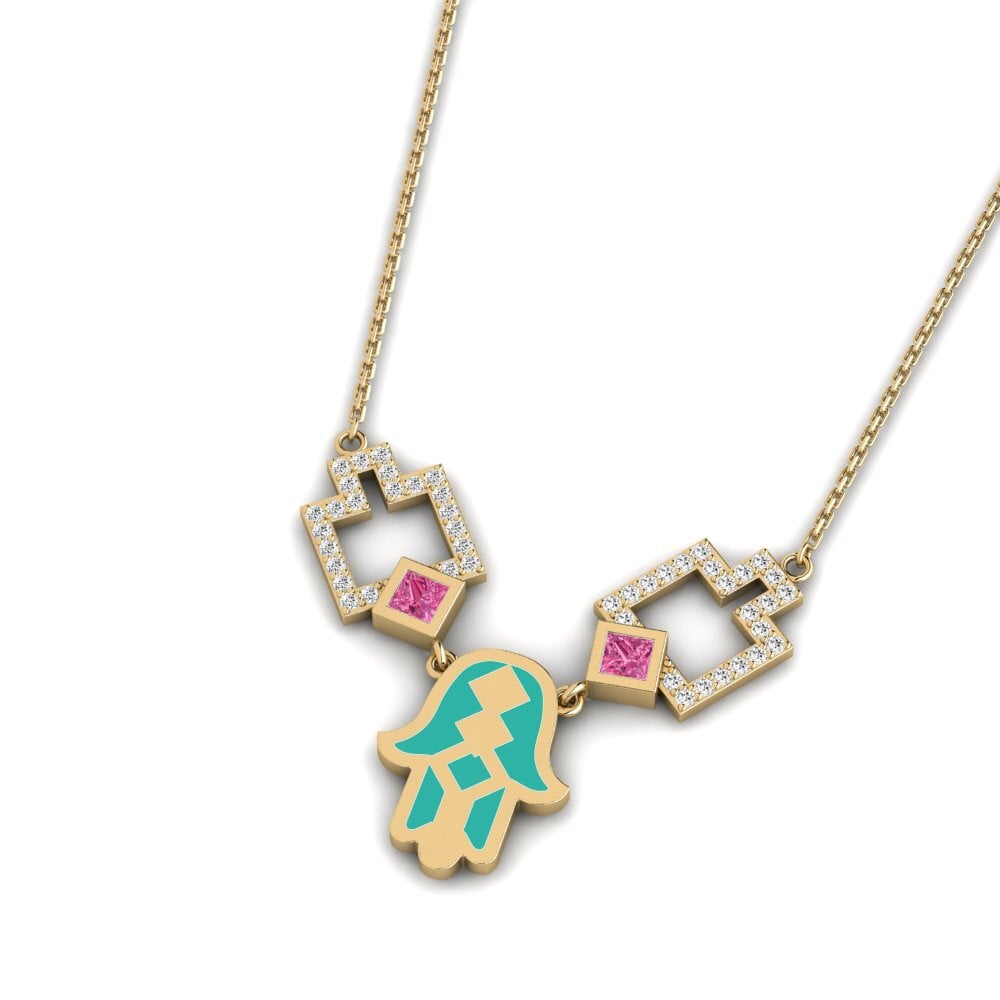 Turmalina rosa Collar de Mujer Imineti