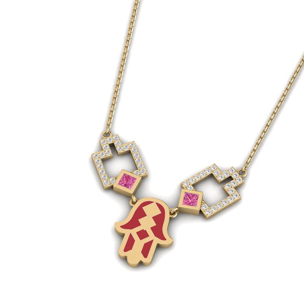 Turmalina rosa Collar de Mujer Imineti